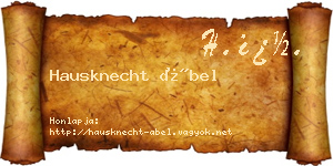 Hausknecht Ábel névjegykártya